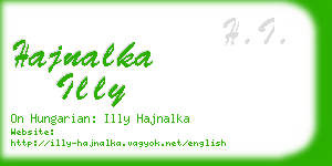 hajnalka illy business card